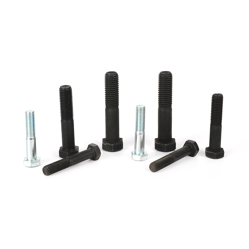 Grad 8.8 Placat cu zinc/oxid negru cu oxid parțial șuruburi hexagonale cu brânză redusă, șurub de cap hexagonal