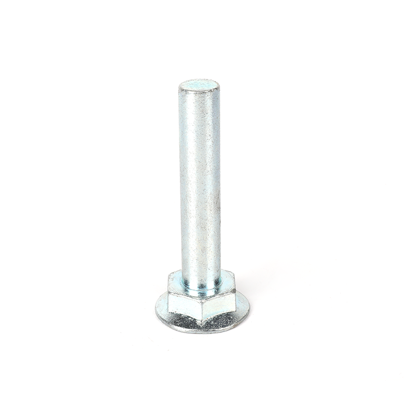 Șuruburi cu gât cu cap plat cu zinc placat